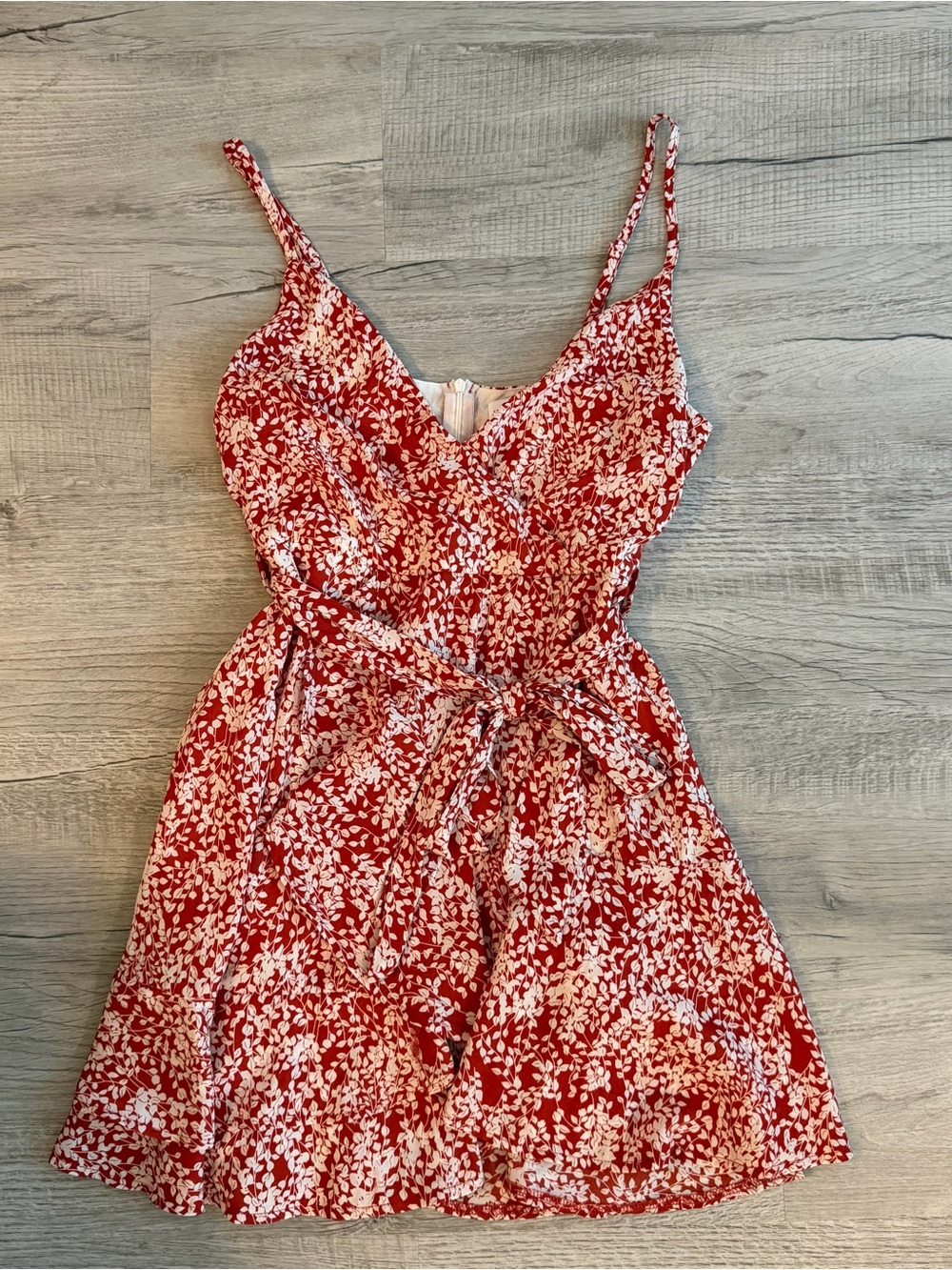 Hello Molly Red/Orange Tie-Waist Dress